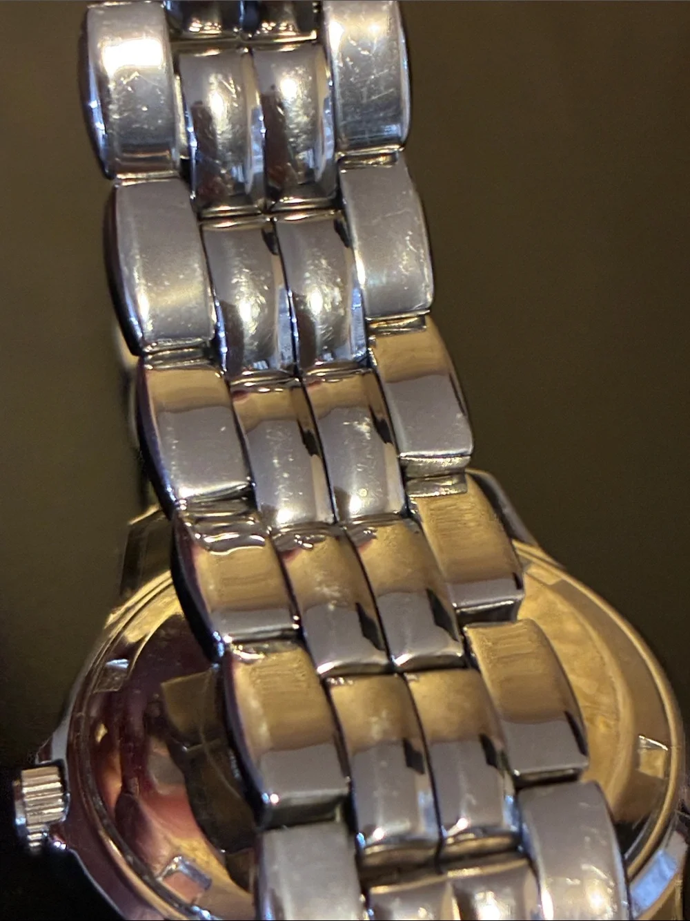 GUESS Silver Bracelet Watch with Pink Dial and Crystal Bezel-PARTS